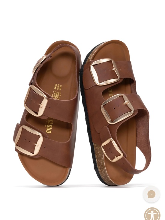 Project Cloud Shoes - NWT Project Cloud Garda Genuine Leather Big Buckle Sandals Size 9
